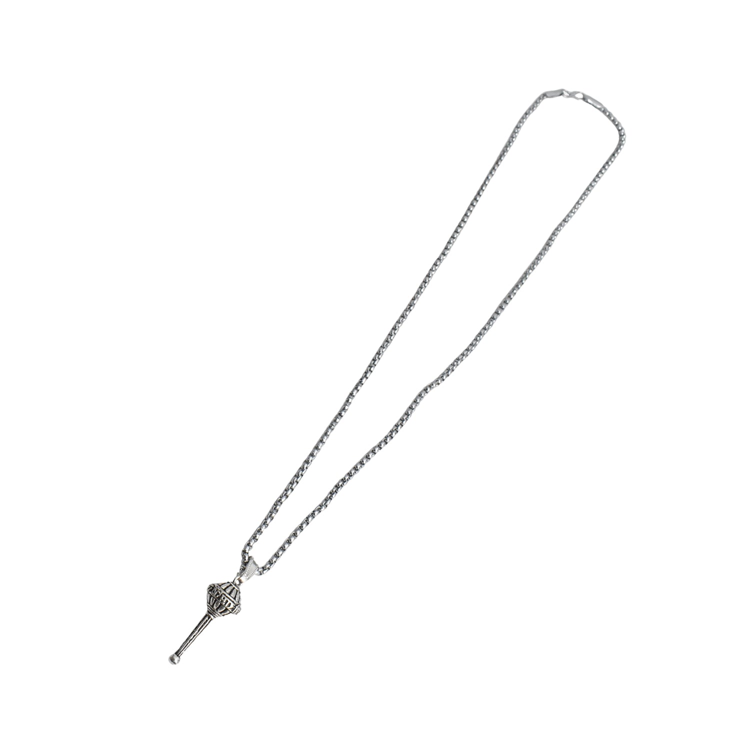 Silver Chain With Gada Pendant / Locket (1 Pc) signaturekarts