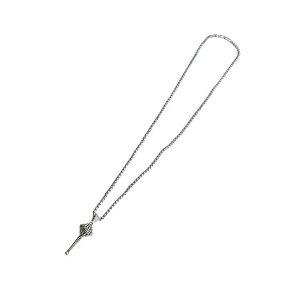 Silver Chain With Gada Pendant / Locket (1 Pc) signaturekarts