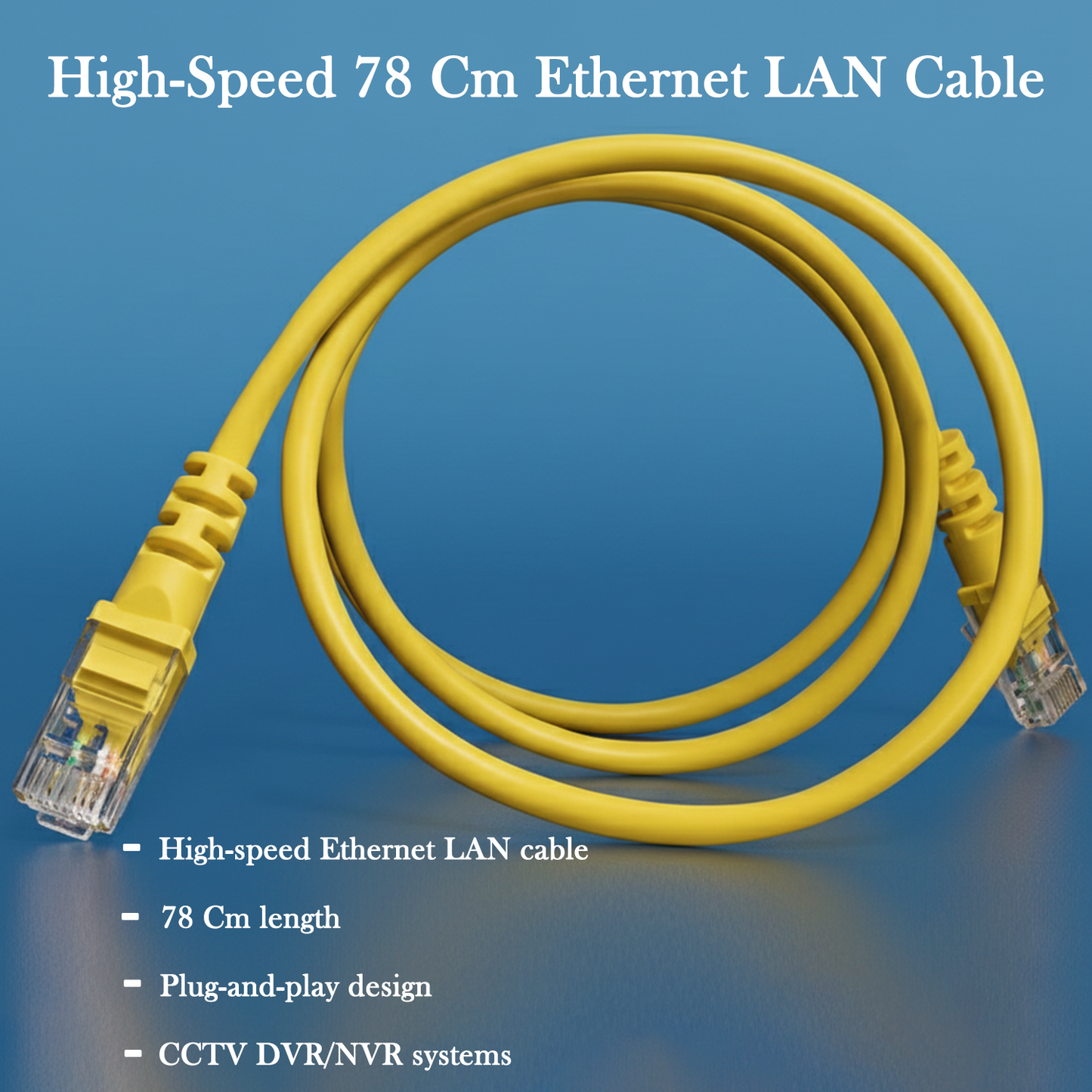 High-Speed 78 Cm Ethernet LAN Cable (1 Pc) The Morsignaturekarts