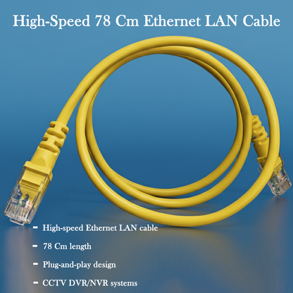High-Speed 78 Cm Ethernet LAN Cable (1 Pc) The Morsignaturekarts