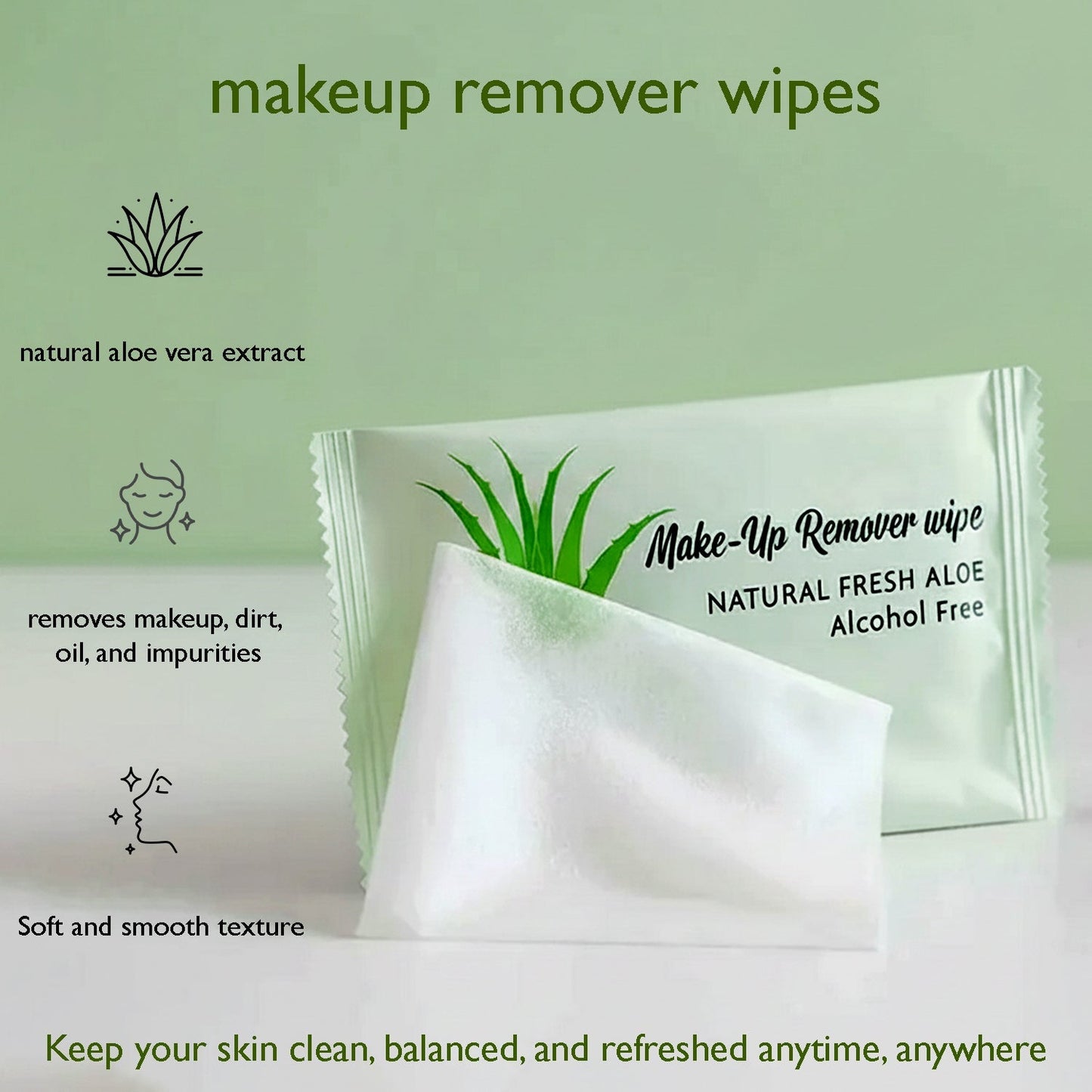 Premium Natural Aloe Makeup Remover Wipes (Pack of 10 Pc) The Morsignaturekarts