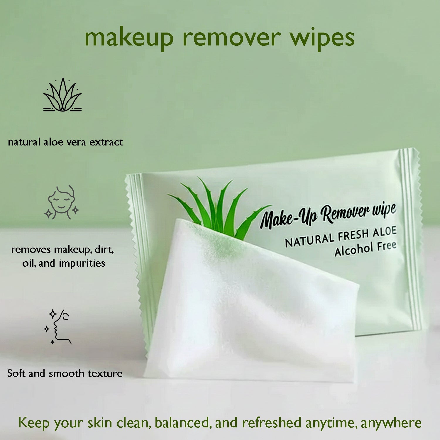 Premium Natural Aloe Makeup Remover Wipes (Pack of 10 Pc) The Morsignaturekarts