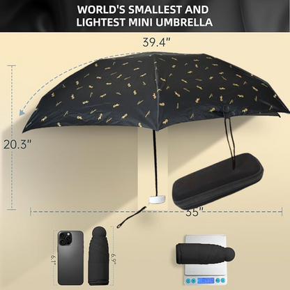 3-Fold Cute Umbrella – Sun & Rain Protection, UV Shield (1 Pc / With Zip Case) signaturekarts