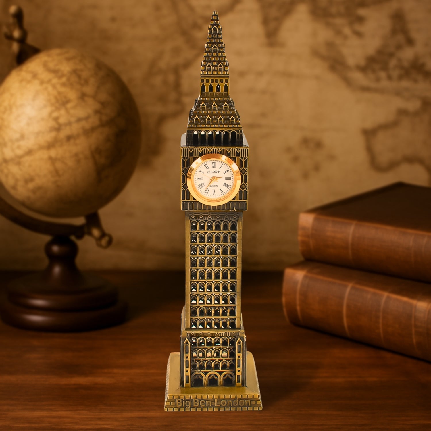 Big Ben London Clock Tower Miniature Metal Statue – Elegant Home Decor Gift Signature kart