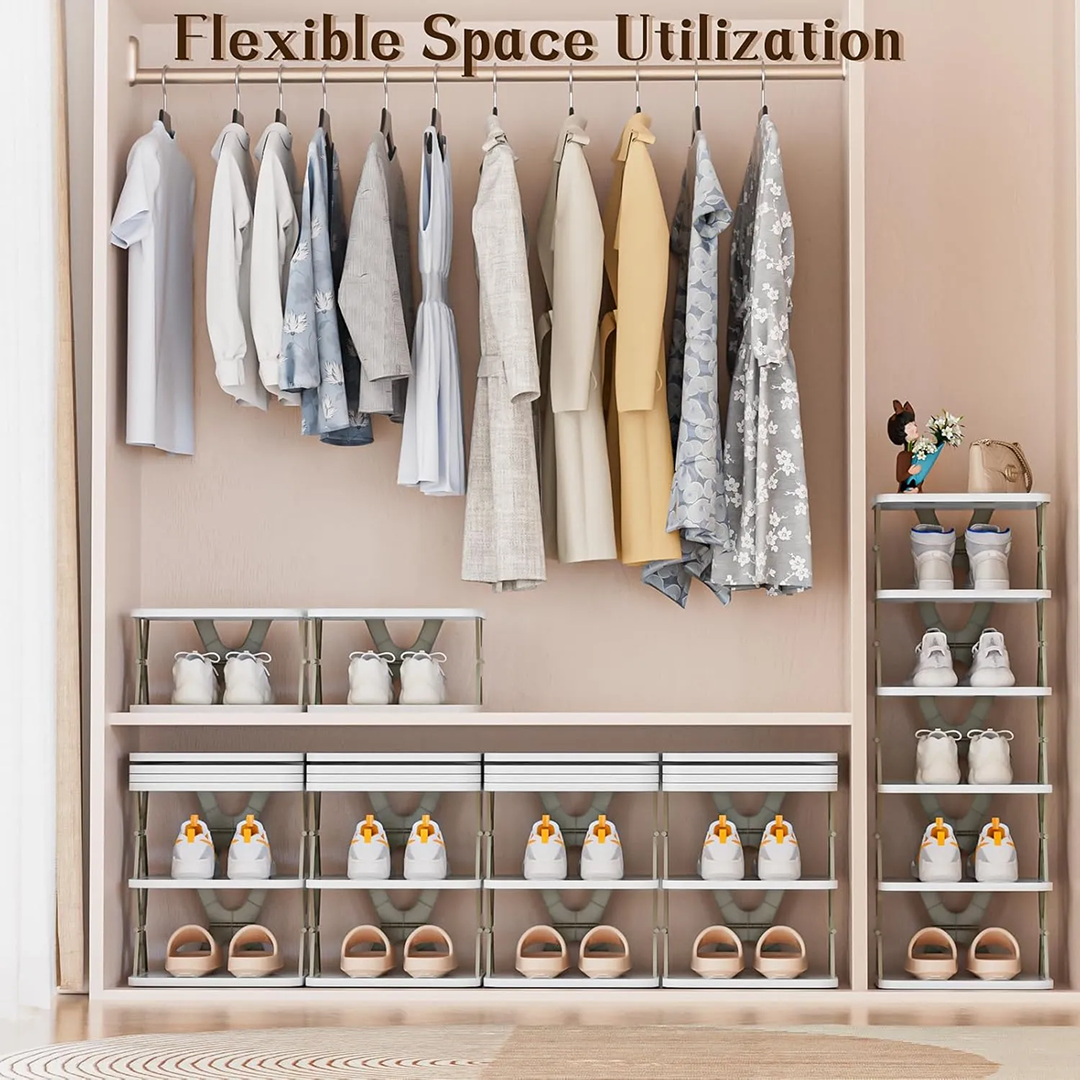 Foldable Shoe Rack (1 Pc, 6 Layers): Space-Saving, Entryway Storage signaturekarts