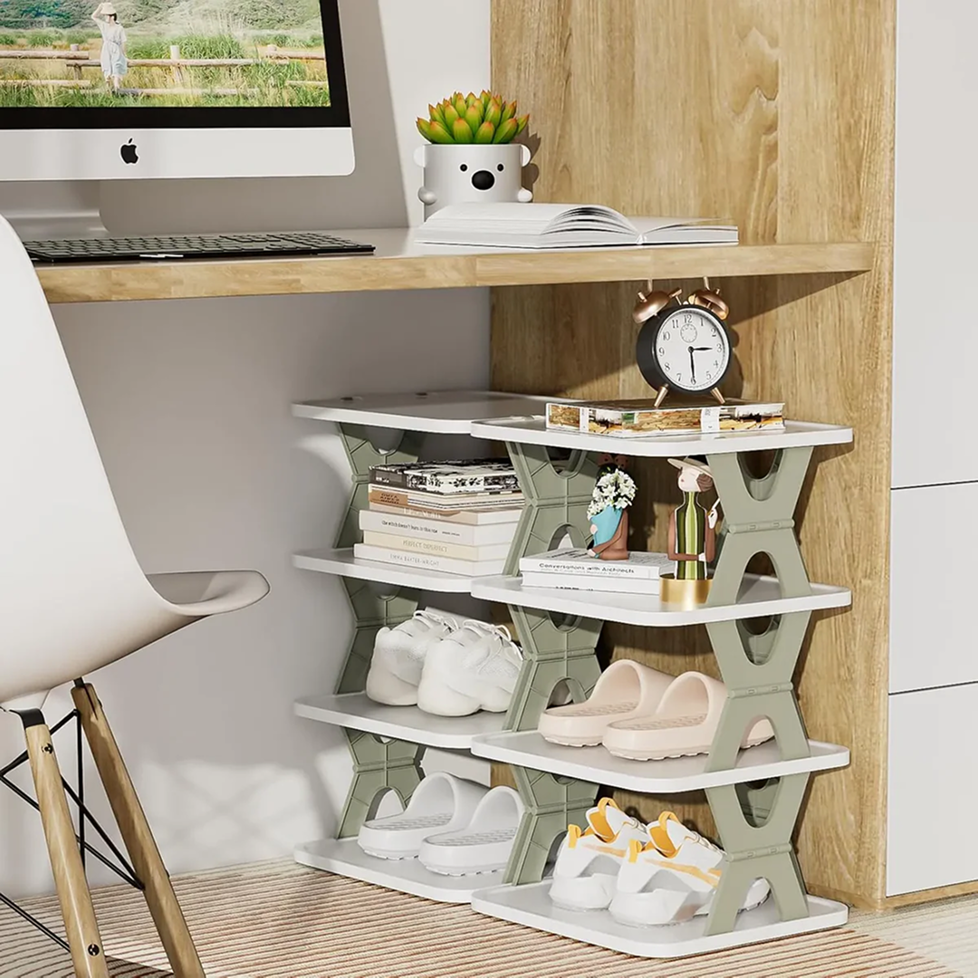 Foldable Shoe Rack (1 Pc, 8 Layers): Space-Saving, Entryway Storage signaturekarts