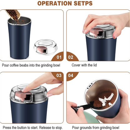 Portable 4-Blade Mini Grinder & Blender for Home & Office signaturekarts