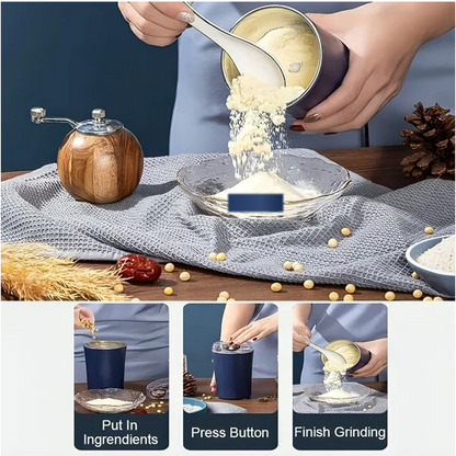 Portable 4-Blade Mini Grinder & Blender for Home & Office signaturekarts
