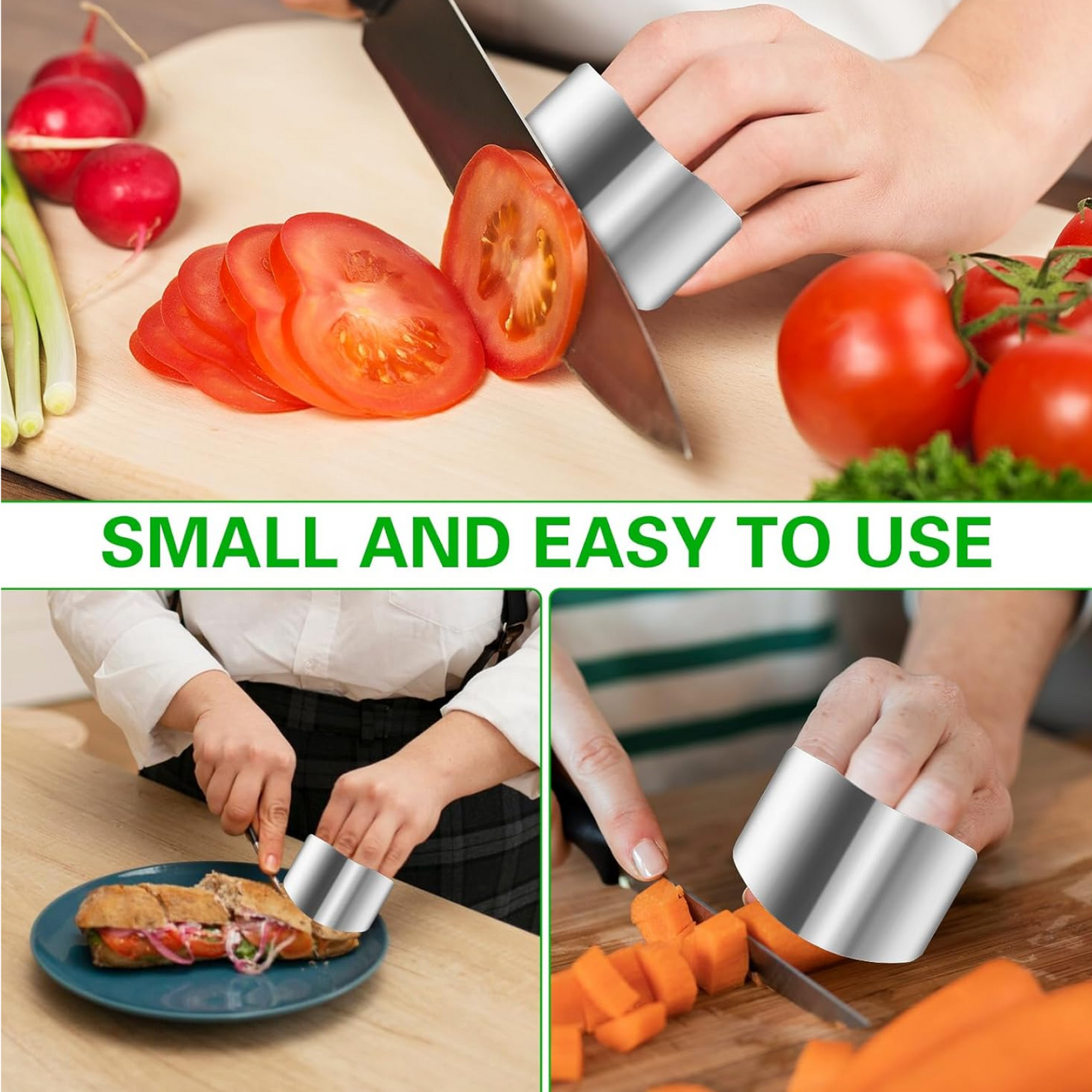 Stainless Steel Finger Guard Cutting Protector Signature Kart
