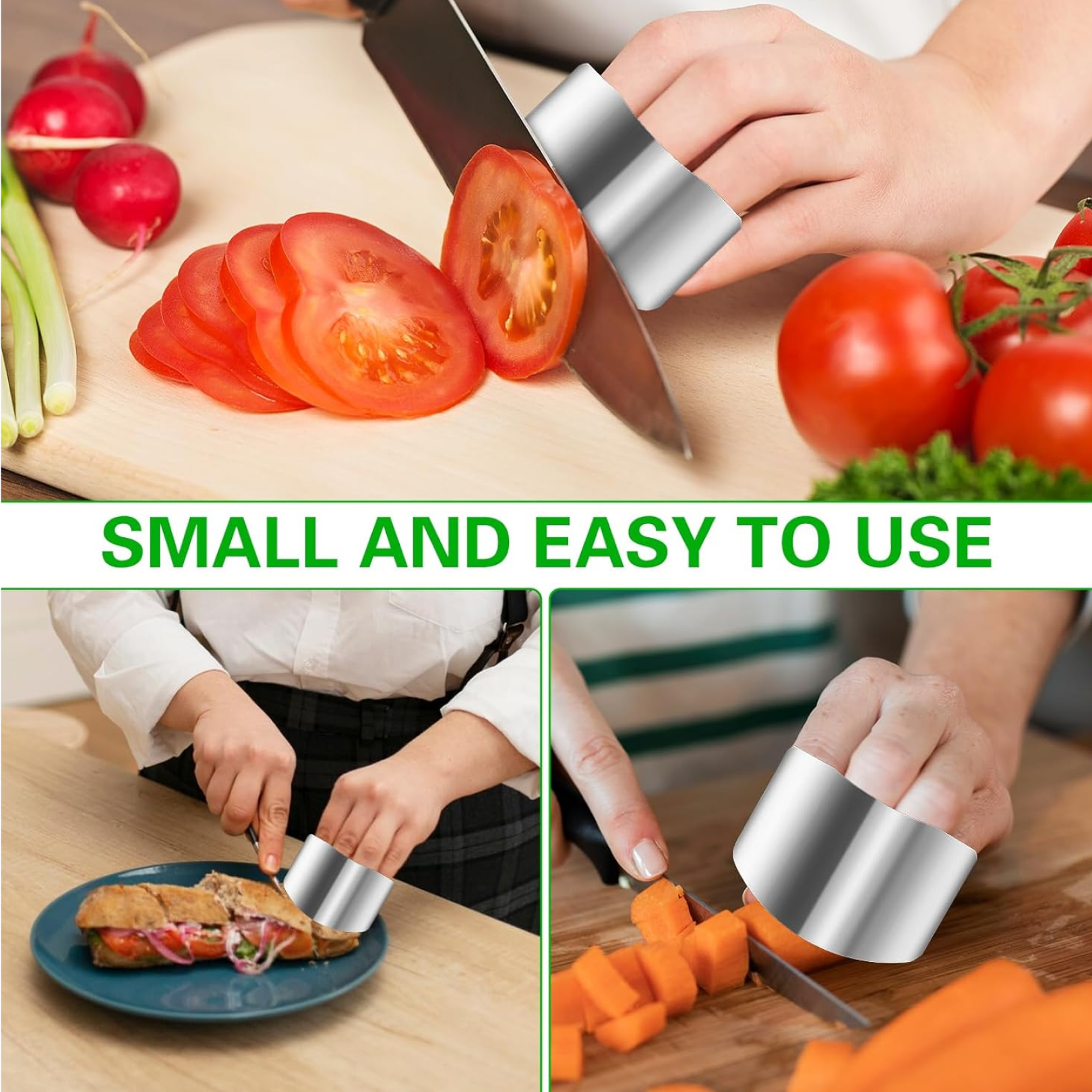 Stainless Steel Finger Guard Cutting Protector Signature Kart