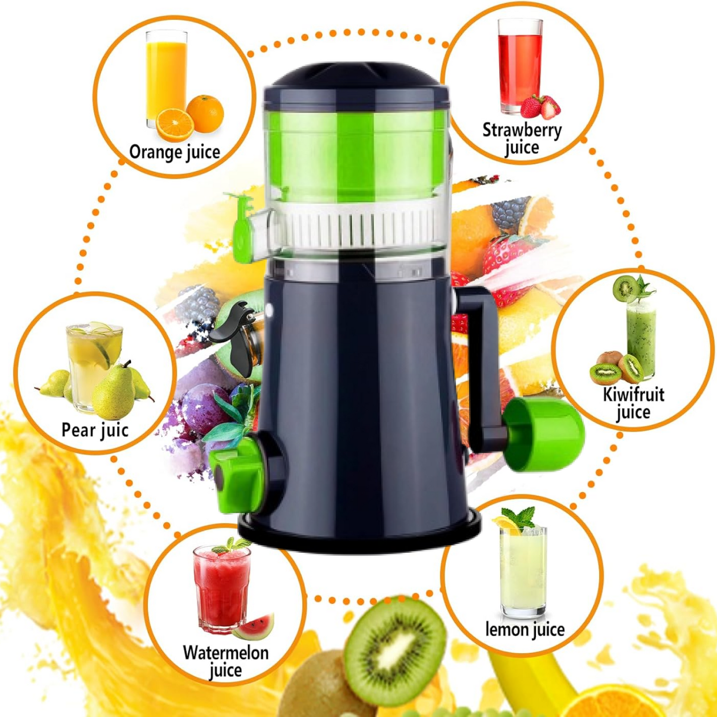 Ritu Hand Operated Compact Manual Juicer (Multicolor / 1 Pc) Signature kart
