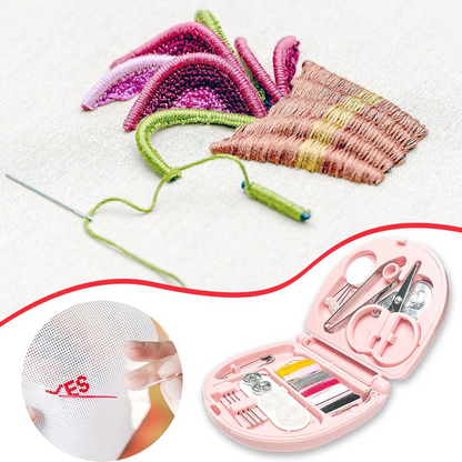 Mini Travel Sewing Kit for Beginners with Threads & Scissors signaturekarts