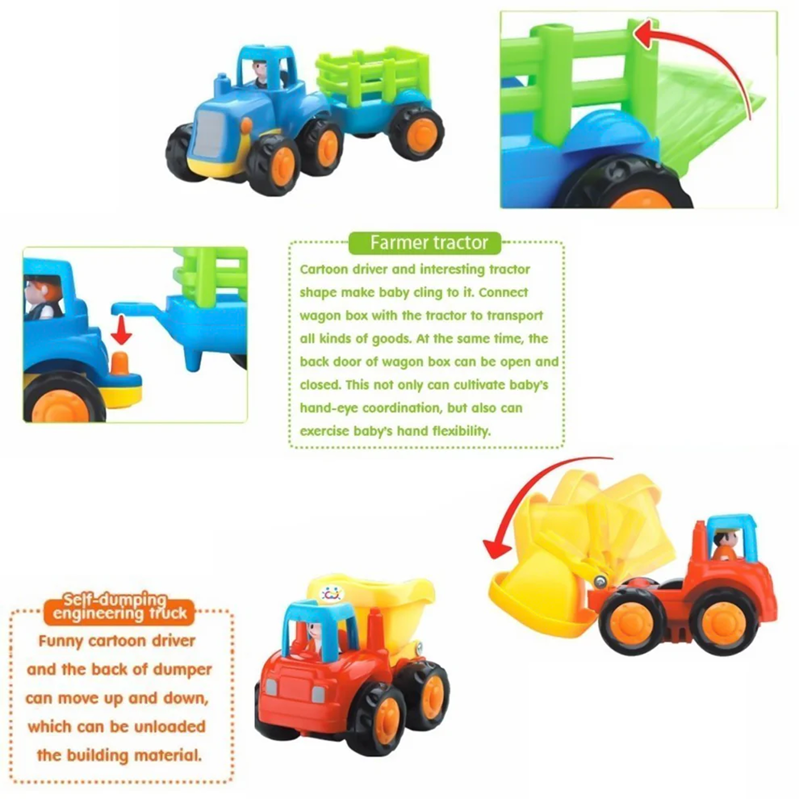 Funwoods Construction Vehicle Toy Set for Kids – (4 Pc) signaturekarts