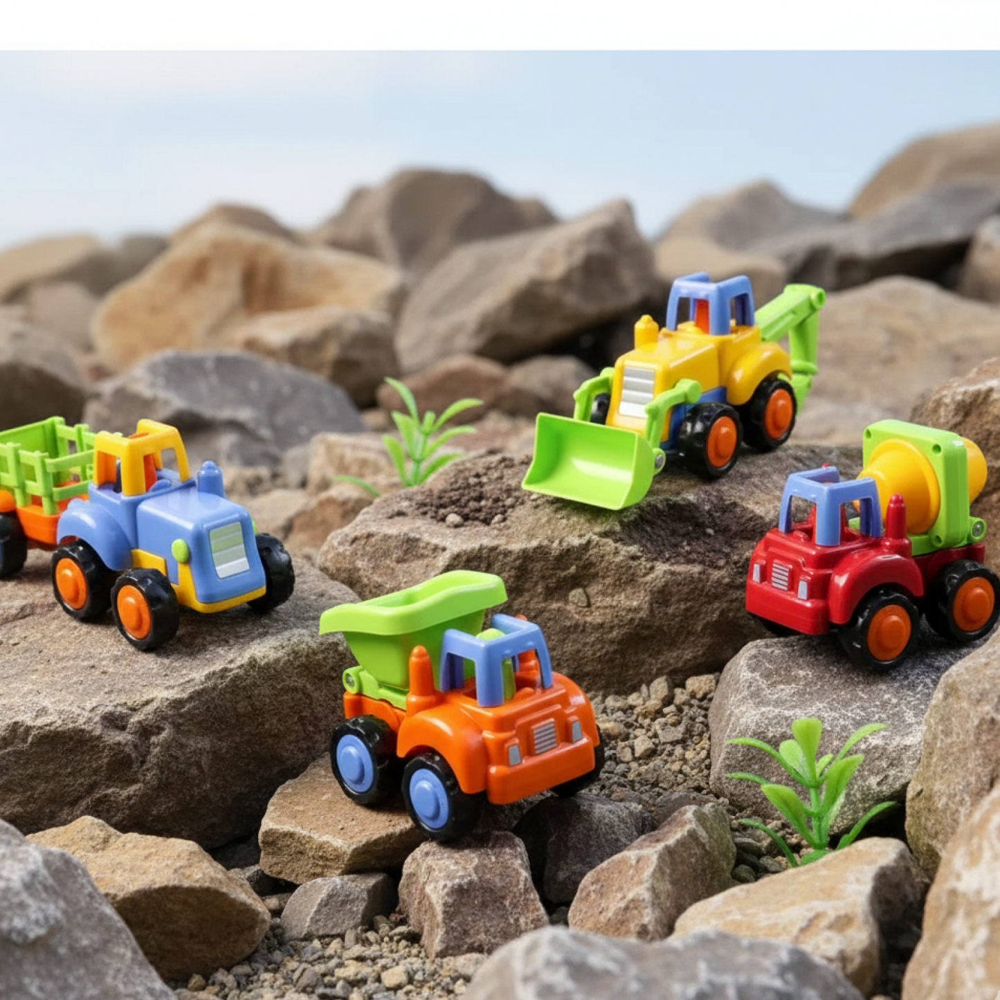 Funwoods Construction Vehicle Toy Set for Kids – (4 Pc) signaturekarts