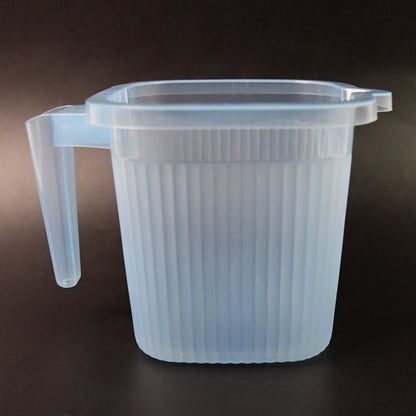 Plastic Square Transparent  Bath Water Mug (1 Pc / 1000 ML / Mix Color) Signaturekarts