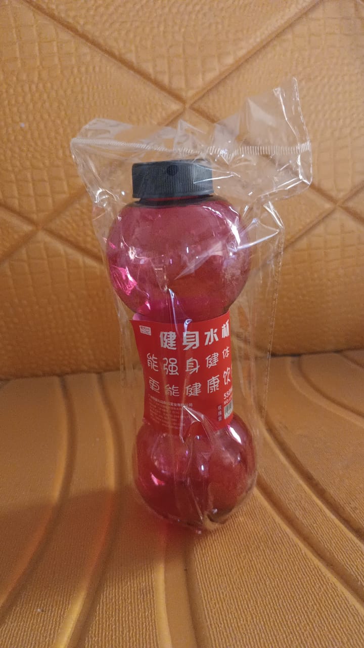 Unbreakable Plastic dumbbell Shape Water Bottle  (550 ml / 1 Pc) Signature kart