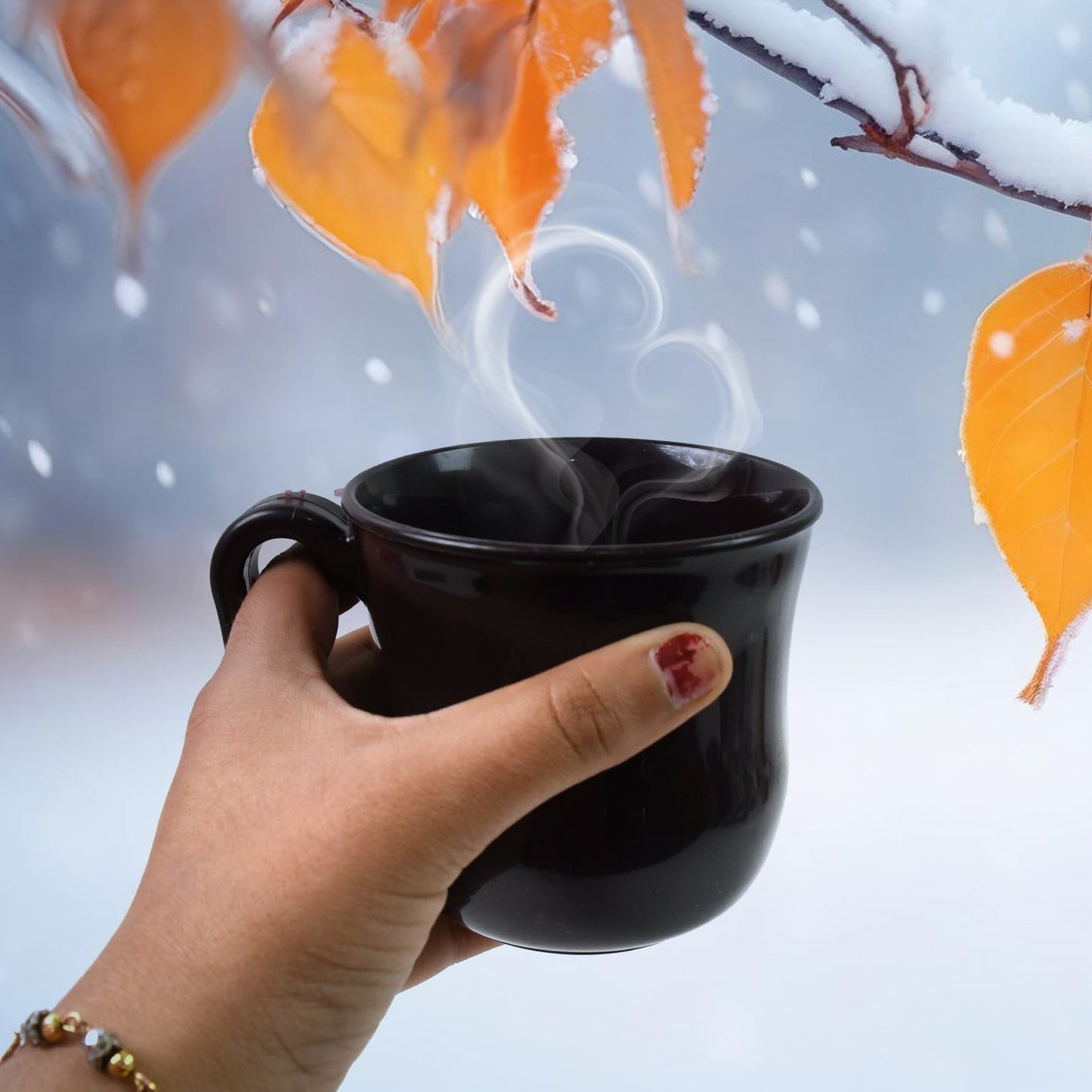 Premium Plastic Coffee,Tea Mug with Handle (1 Pc / With Color Box / Mix Color) Signaturekarts