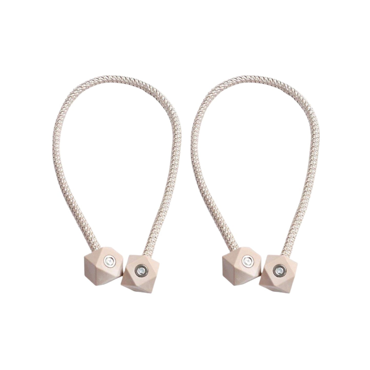 Non-Magnetic Curtain Tiebacks: Decorative Pearl Design (2 Pc (Without Magnet Buckle) signaturekarts
