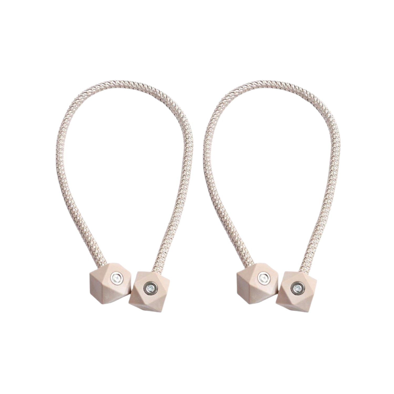 Non-Magnetic Curtain Tiebacks: Decorative Pearl Design (2 Pc (Without Magnet Buckle) signaturekarts