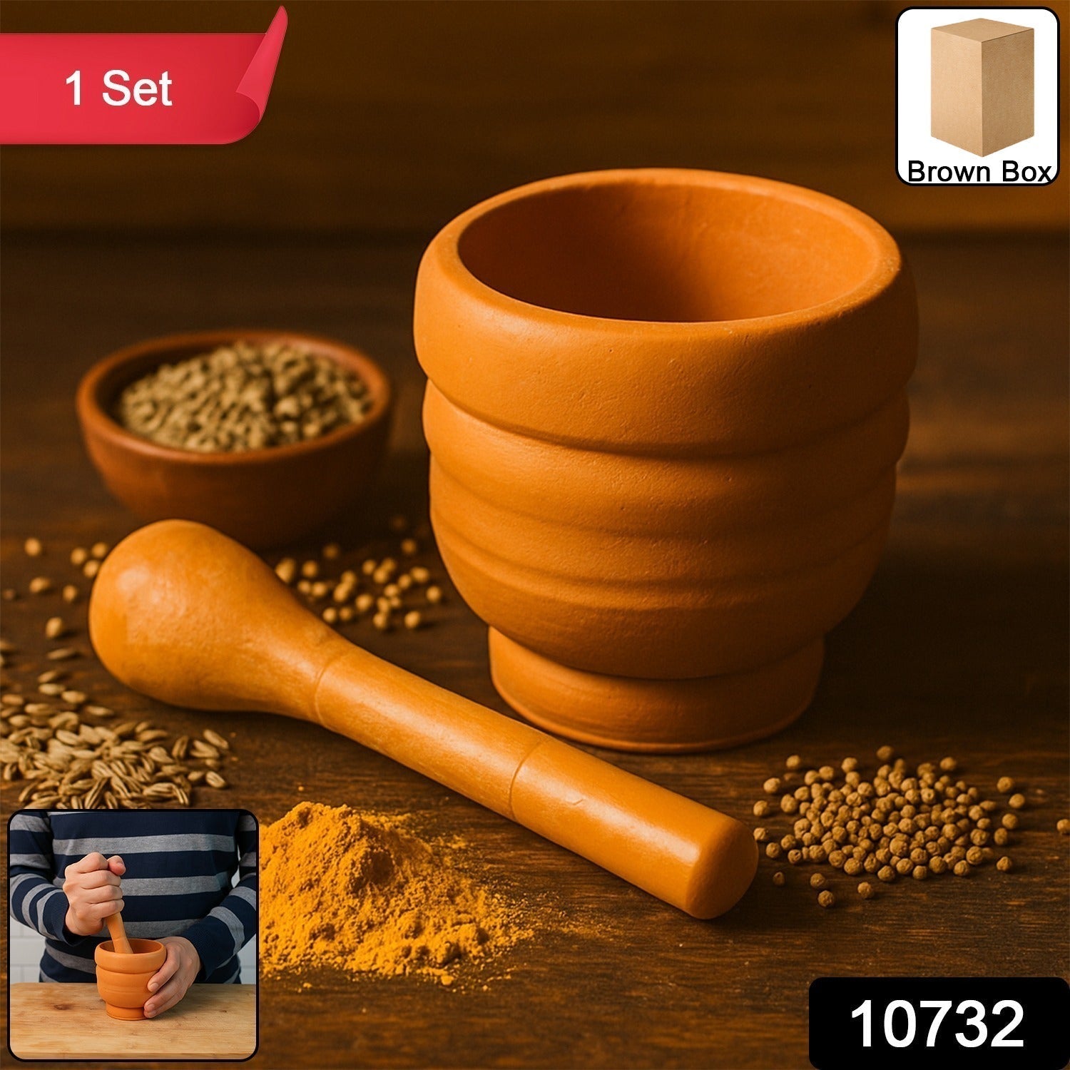 Unbreakable Plastic Mortar & Pestle - (Set) signaturekarts