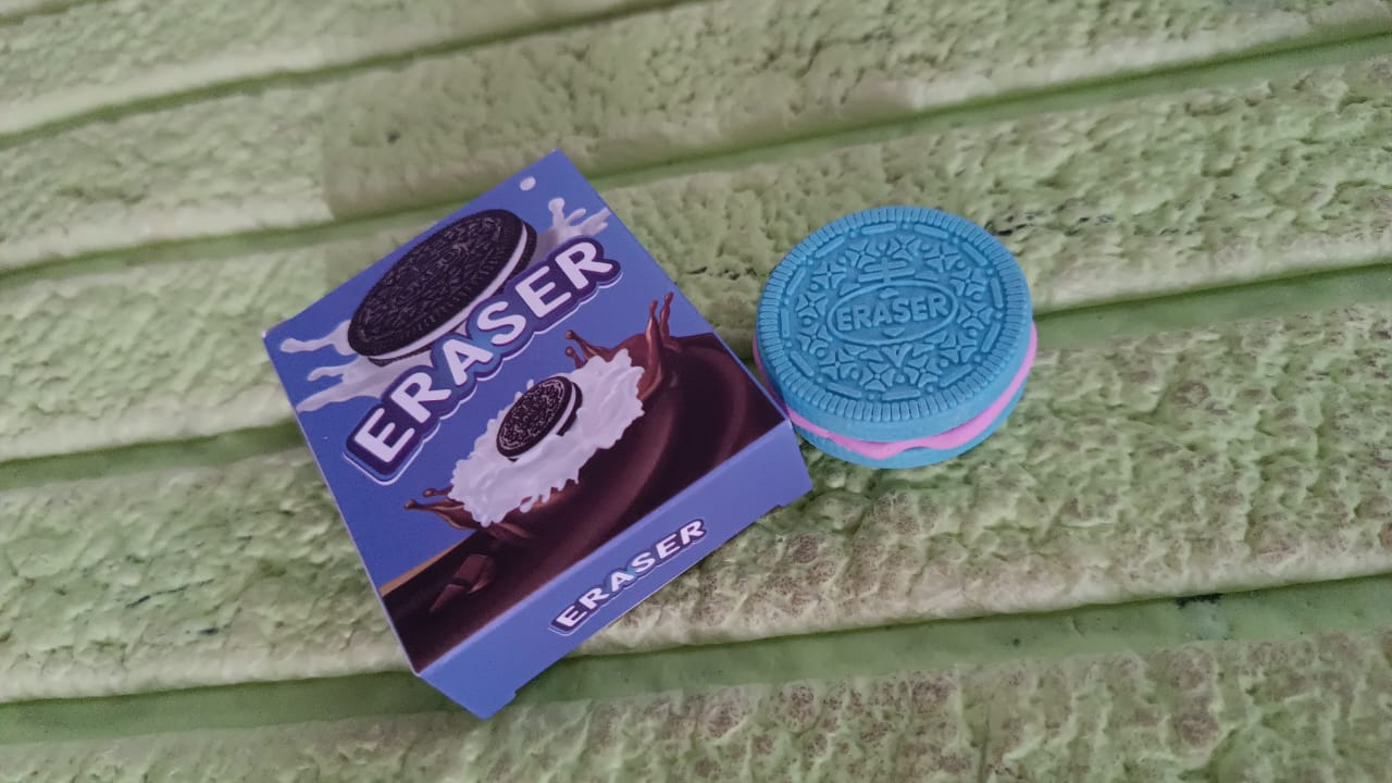 Biscuit Shape Eraser Unique Designs & Patterns (1 Pc) Signaturekarts