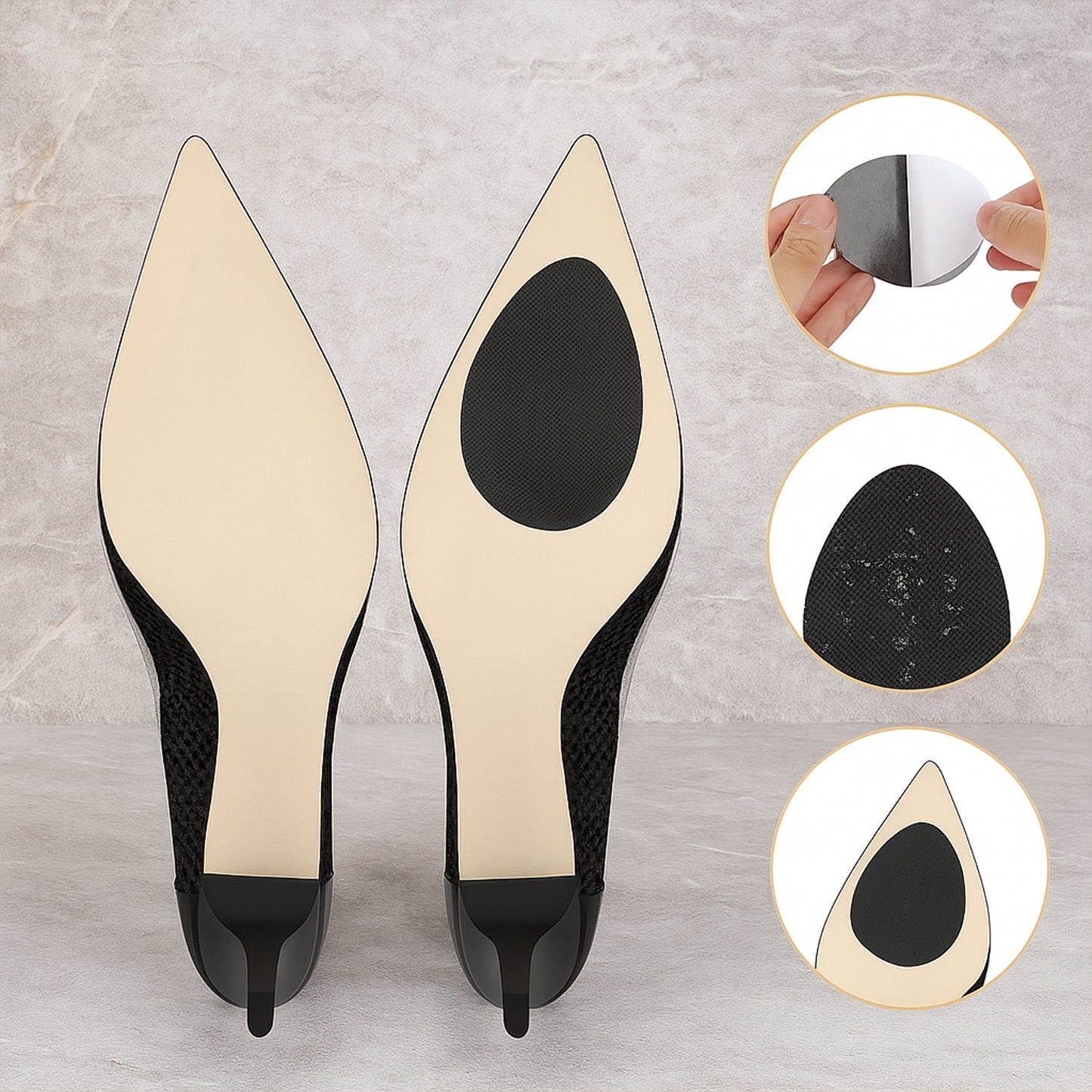 Non-Slip Shoe Pads, Rubber Shoe Sole Protector Pads,  for Ladies Shoes, High Heels signaturekarts