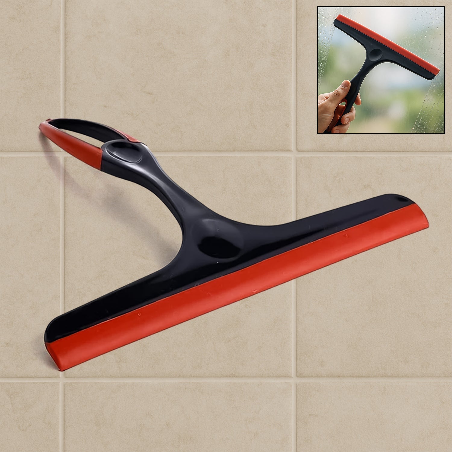Plastic Kitchen Wiper - Silicone Head for Windows, Glass & Surfaces (1pc) signaturekarts