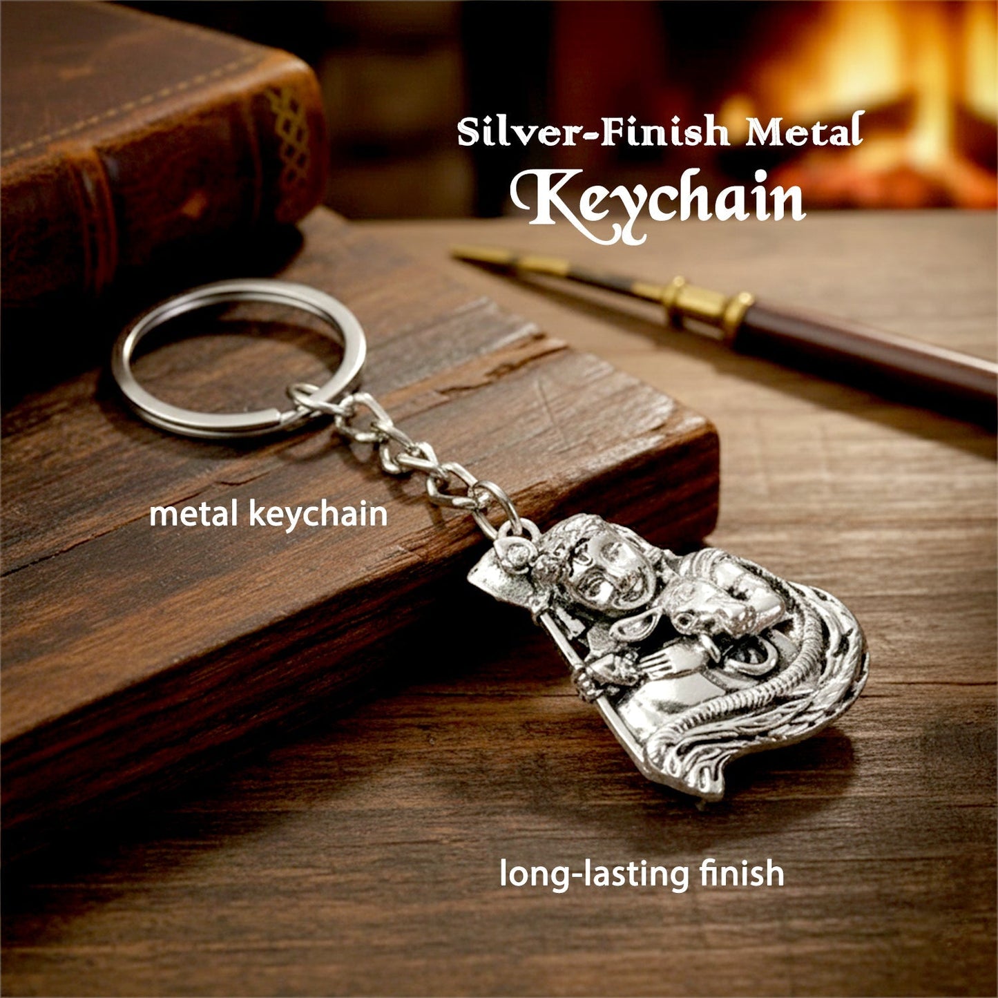 Premium Silver-Finish Metal Keychain (1 Pc) The Morsignaturekarts