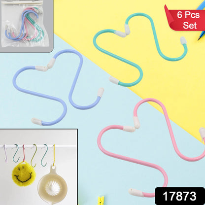 S Shape Metal Hooks for Hanging, Heavy Duty S Shaped Hooks (6 Pcs Set) signaturekarts