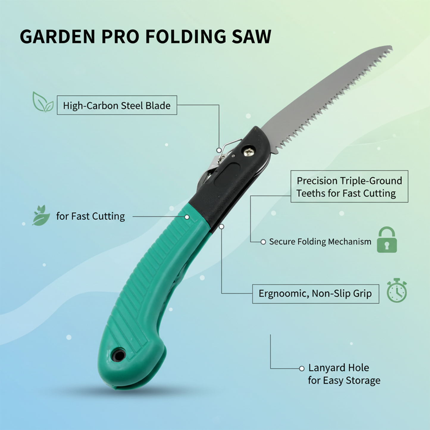 Folding Handsaw – Pruning Saw for Tree Trimming, Gardening & Wood Cutting signaturekarts