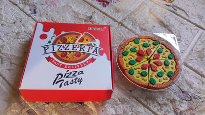 3D Pizza Slices Eraser Set – Fancy & Colorful Stationery for Kids & Gifts (7 slice) signaturekarts