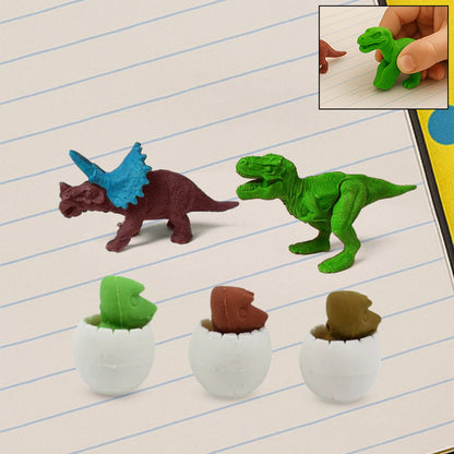 Dinosaur & Egg Shaped 3D Puzzle Erasers – Fun Mini Erasers for Kids (5 Pcs Set) signaturekarts