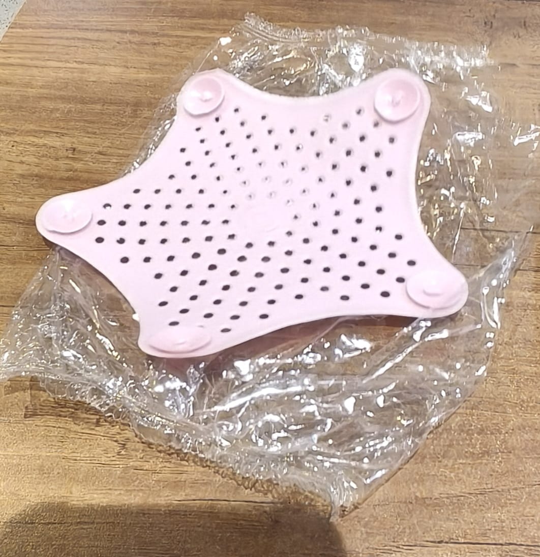 Baby Pink Silicone Star Shaped Sink Filter Bathroom Hair Catcher Drain Strainers Signature Kart