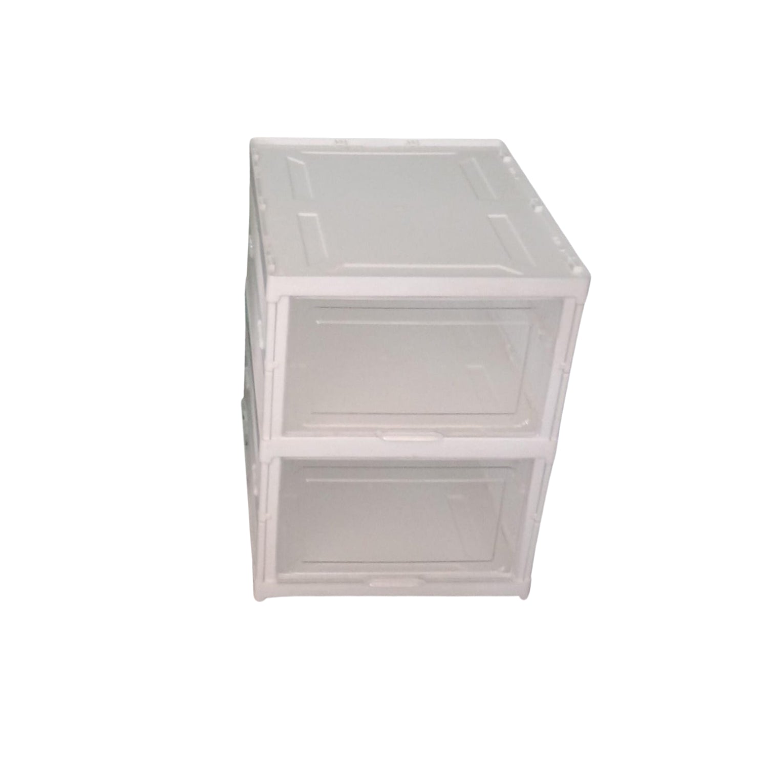 Stackable Multifunctional Storage, for Clothes Foldable Drawer Shelf Basket Utility Cart Rack Storage Organizer Cart for Kitchen, Pantry Closet, Bedroom, Bathroom, Laundry (2 / Layer 1 Pc) signaturekarts