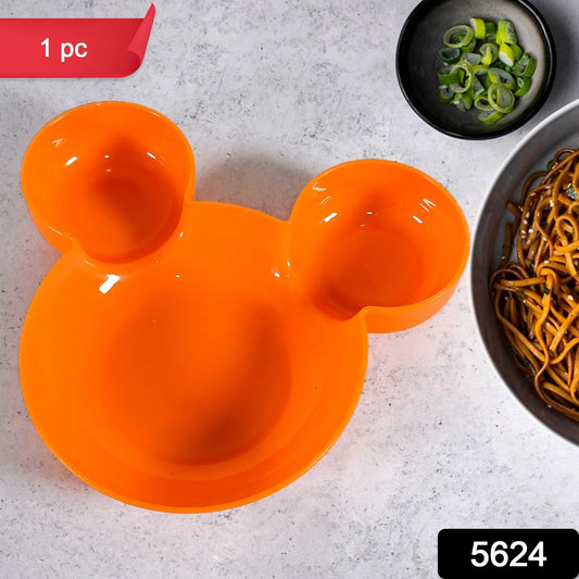 Mickey Mouse Shape Plates for Kids, Kids, Baby Cartoon Bowl Plate (1 Pc) signaturekarts