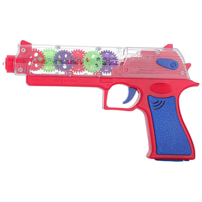 Plastic Gear Simulation Laser Toy Gun – 3D Lights, Music & Rotating (1 Pc, 3+ Years) signaturekarts
