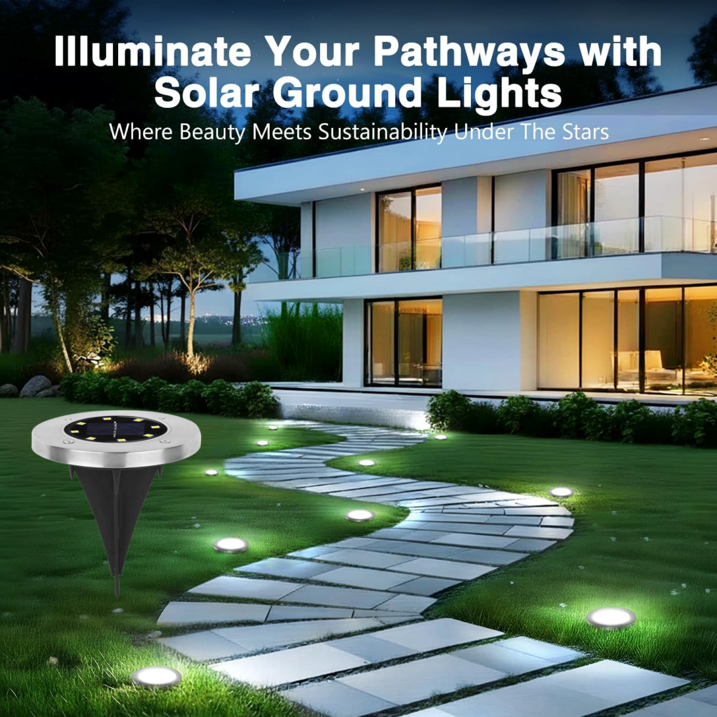 Solar Powered LED Garden Lights (4 Pc) signaturekarts