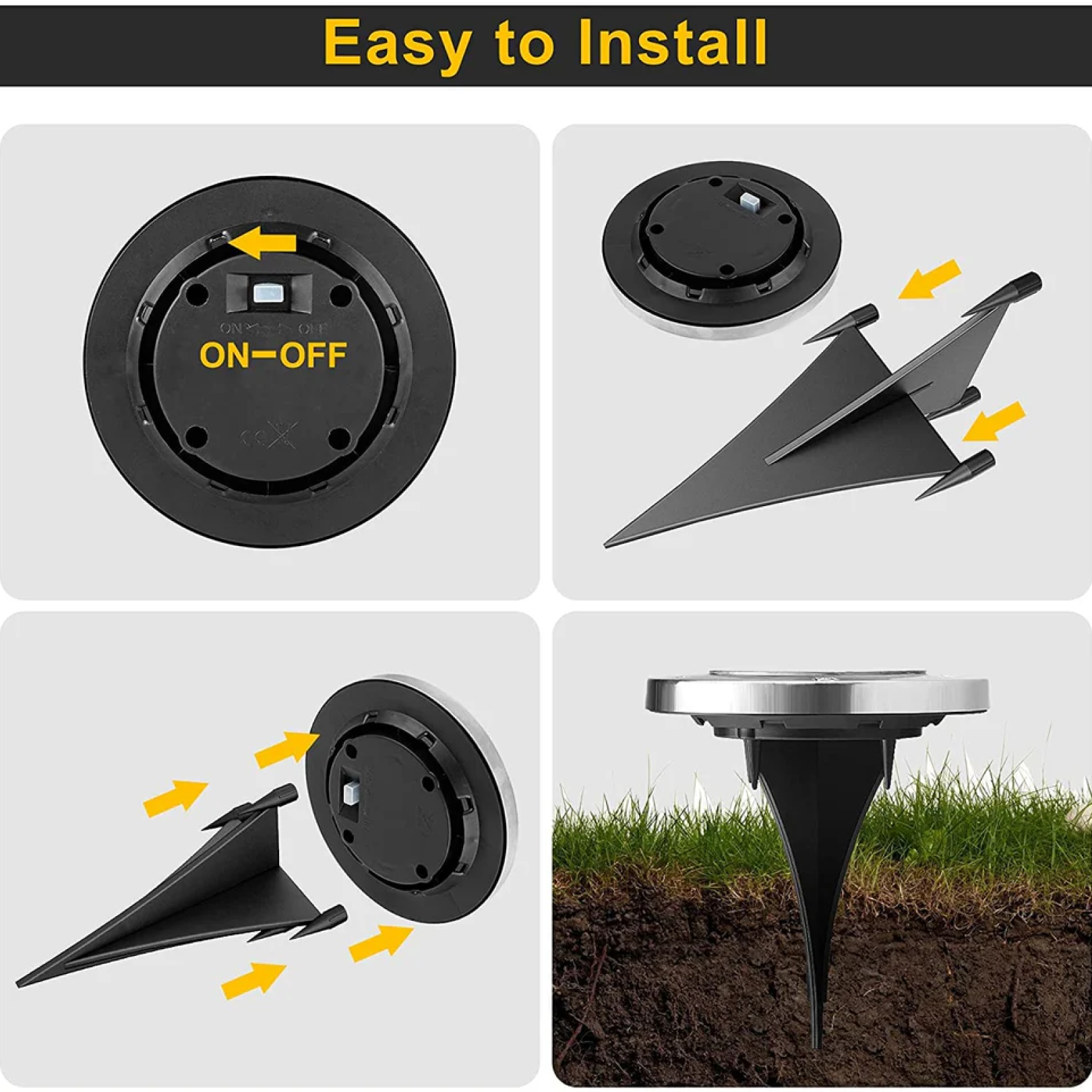 Solar Powered LED Garden Lights (4 Pc) signaturekarts