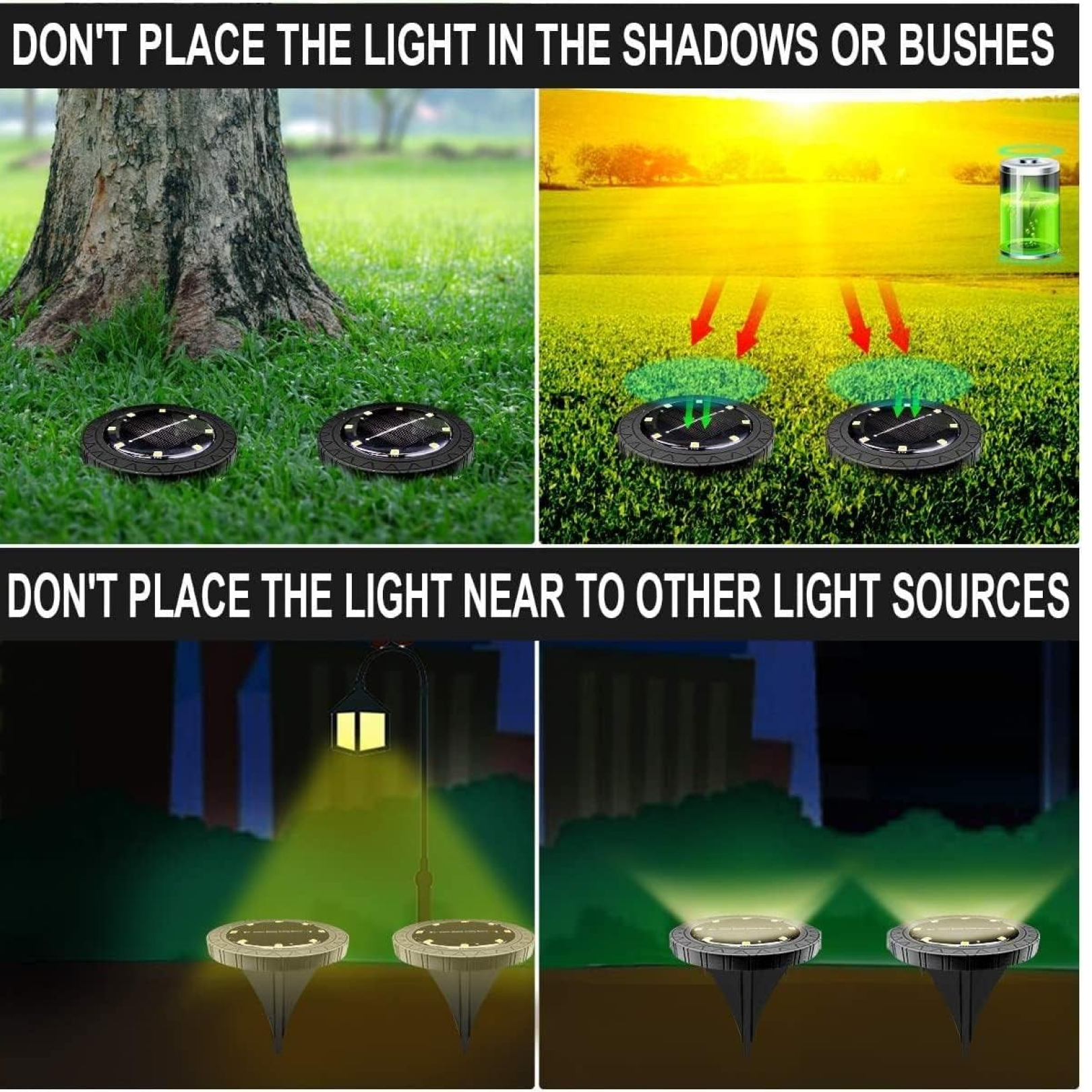 Solar Powered LED Garden Lights (4 Pc) signaturekarts