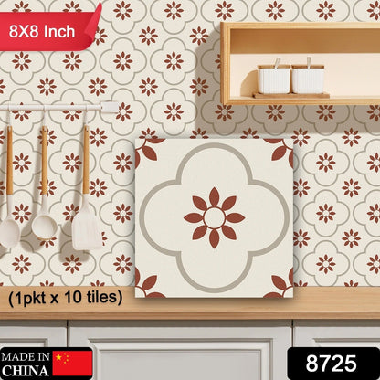 Peel and Stick Floor Tiles Kitchen / Bathroom Backsplash Sticker Detachable Waterproof DIY Tile Stickers for Wall Decoration Tiles Home Decoration (8x8 Inch / 10 Pcs Set) signaturekarts
