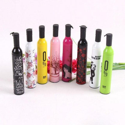 Pocket Folding Wine Bottle Umbrella signaturekarts