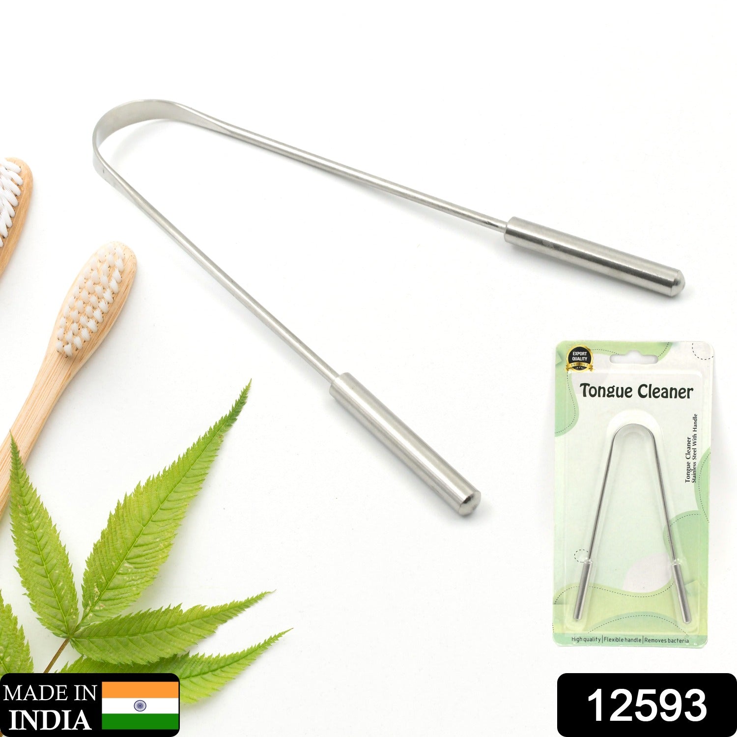 Tongue Cleaner For Kids & Adults | Tongue Scraper For Bad Breath, Maintain Oral Hygiene for Daily Use | for Fresh Breath & Bacteria Removal | Improved Taste (Steel, Copper, Tongue Cleaner / 1 Pc) signaturekarts