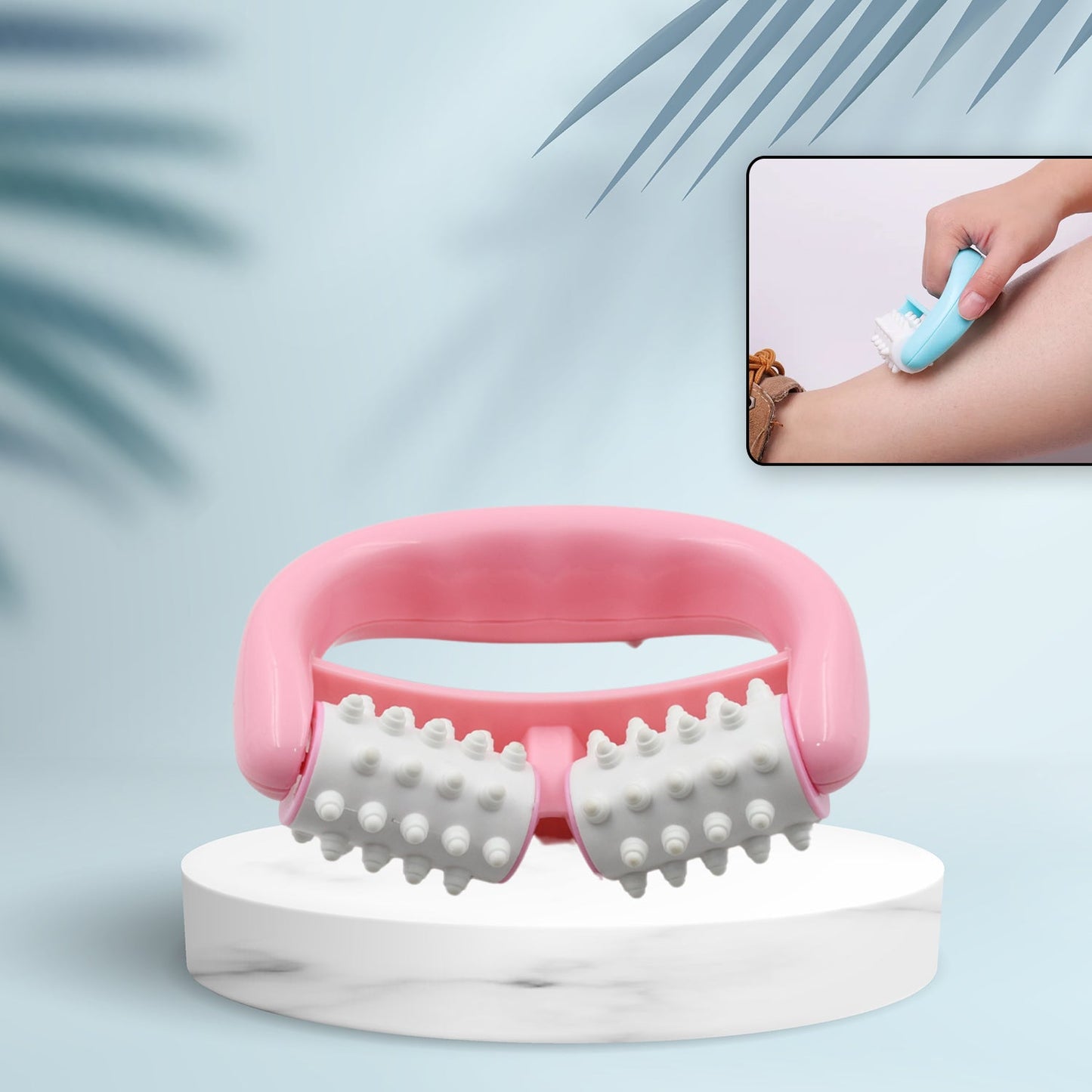Plastic Massage Roller - 2-Roller Manual Design for Cellulite & Muscle Pain Relief signaturekarts