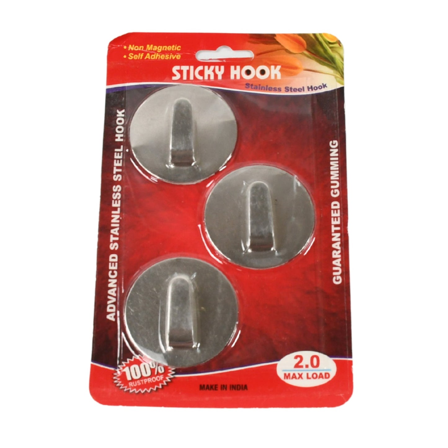Self- Adhesive Hooks, for Hanging Robe Coat Towel Kitchen Bathroom and. signaturekarts