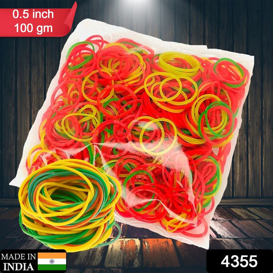 Multicolor Rubber Bands – Elastic & Reusable for Office & Home (0.5 Inch / 100GM) signaturekarts