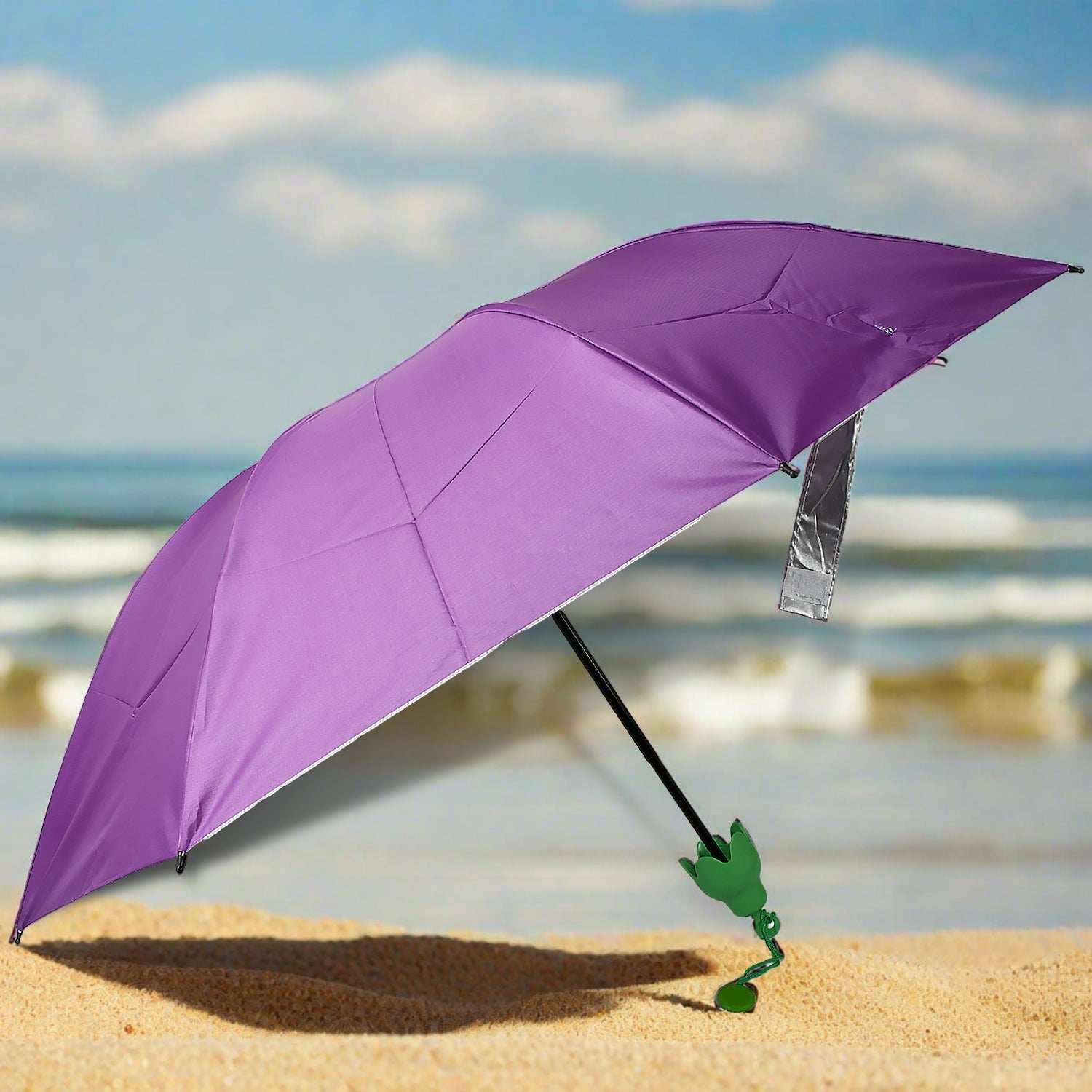 Vegetable shaped Folding Umbrella, Plastic Case Creative Fashion Folding Mini Sun Shade Rain Umbrella, Unique Umbrella, Sun & UV Protection, Cute Design (1 Pc) signaturekarts