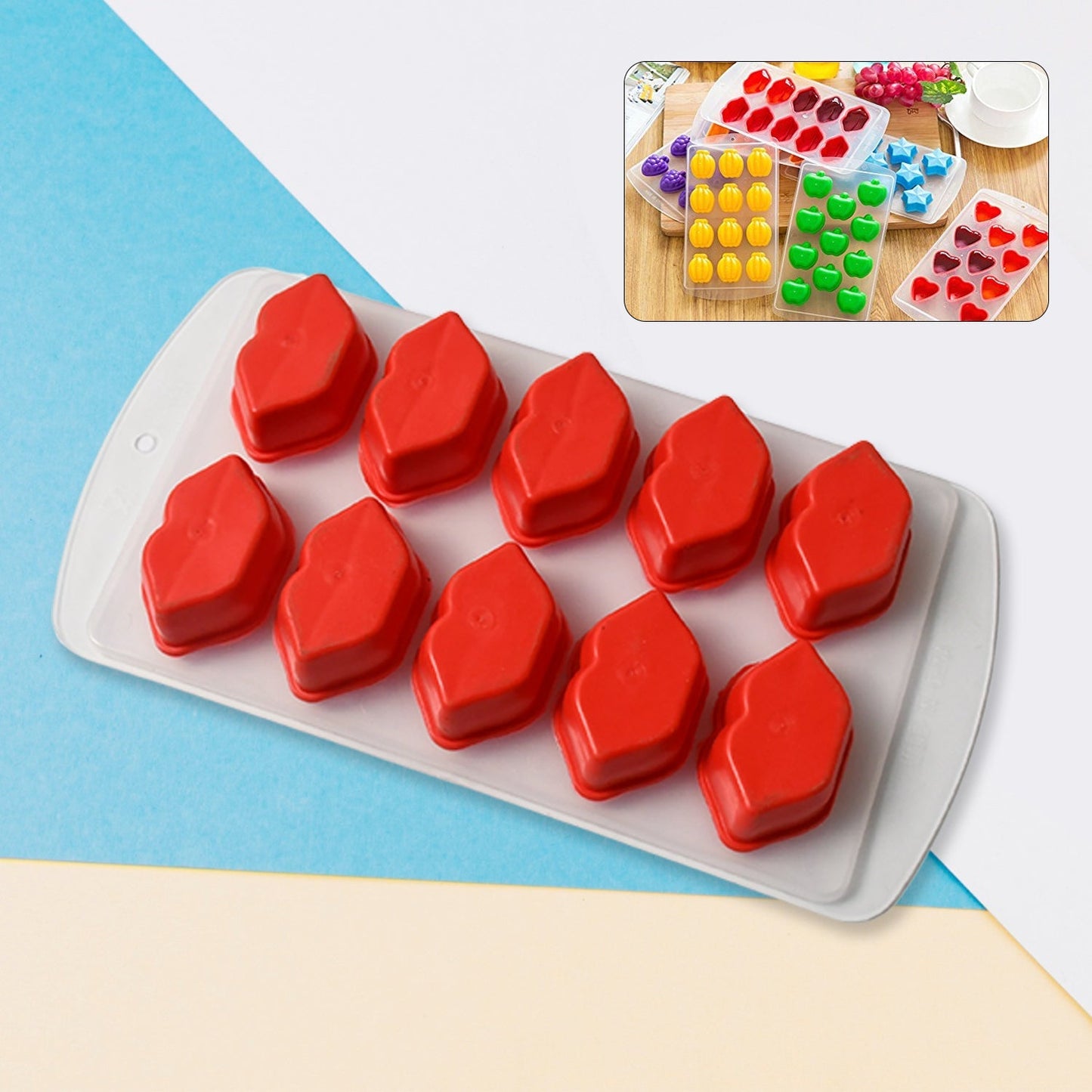 Silicone Mold Ice Cube Tray Creative Sweet Multi Type Ice Tray(1 Pc) signaturekarts