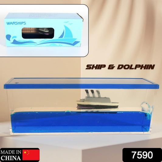 Car Interior Dashboard Decoration Floating Water Cruiser Ship Iceberg Ornament Car Interior Decoration for Birthday Gifts, Home Decor Suitable for Home Show Car Decoration, Gifts, Desk or Paperweight signaturekarts