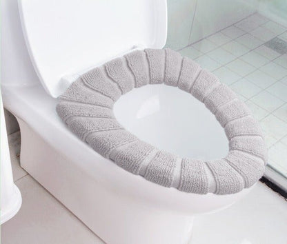 Winter Comfortable Soft Toilet Seat Mat Cover Cushion Plush signaturekarts