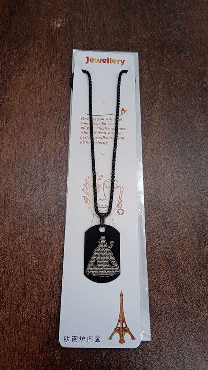 Hanuman Chalisa Locket with Gada, Chain (1 Pc) signaturekarts